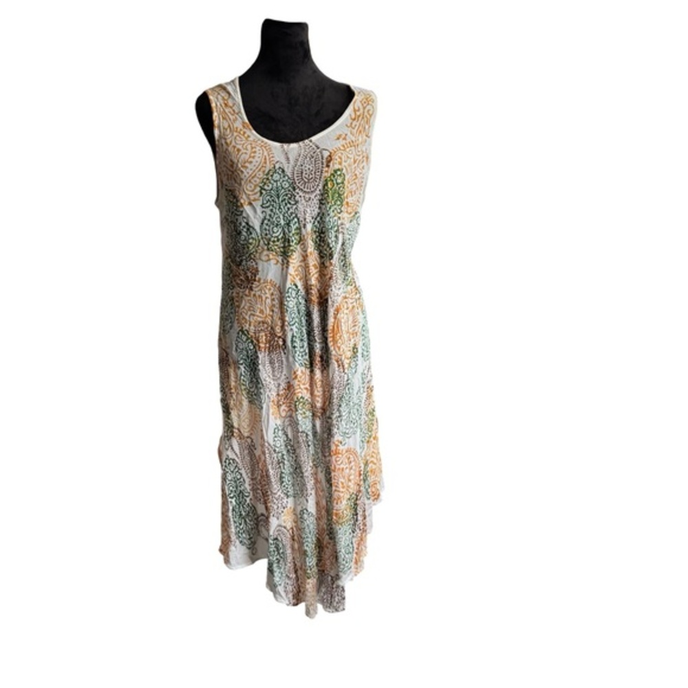 VTG‎ boho hippie  flowy dress multicolored one size